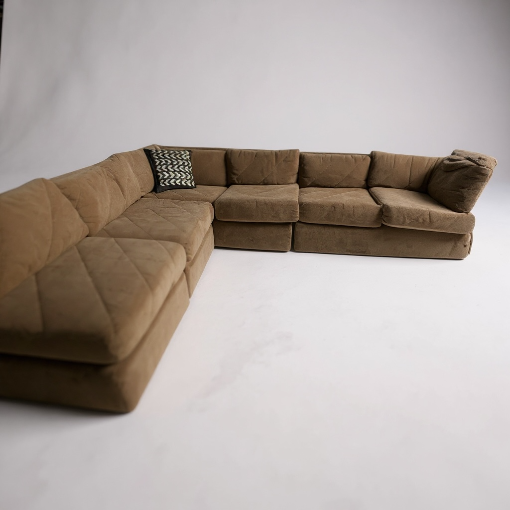 Mauve modular basset sectional