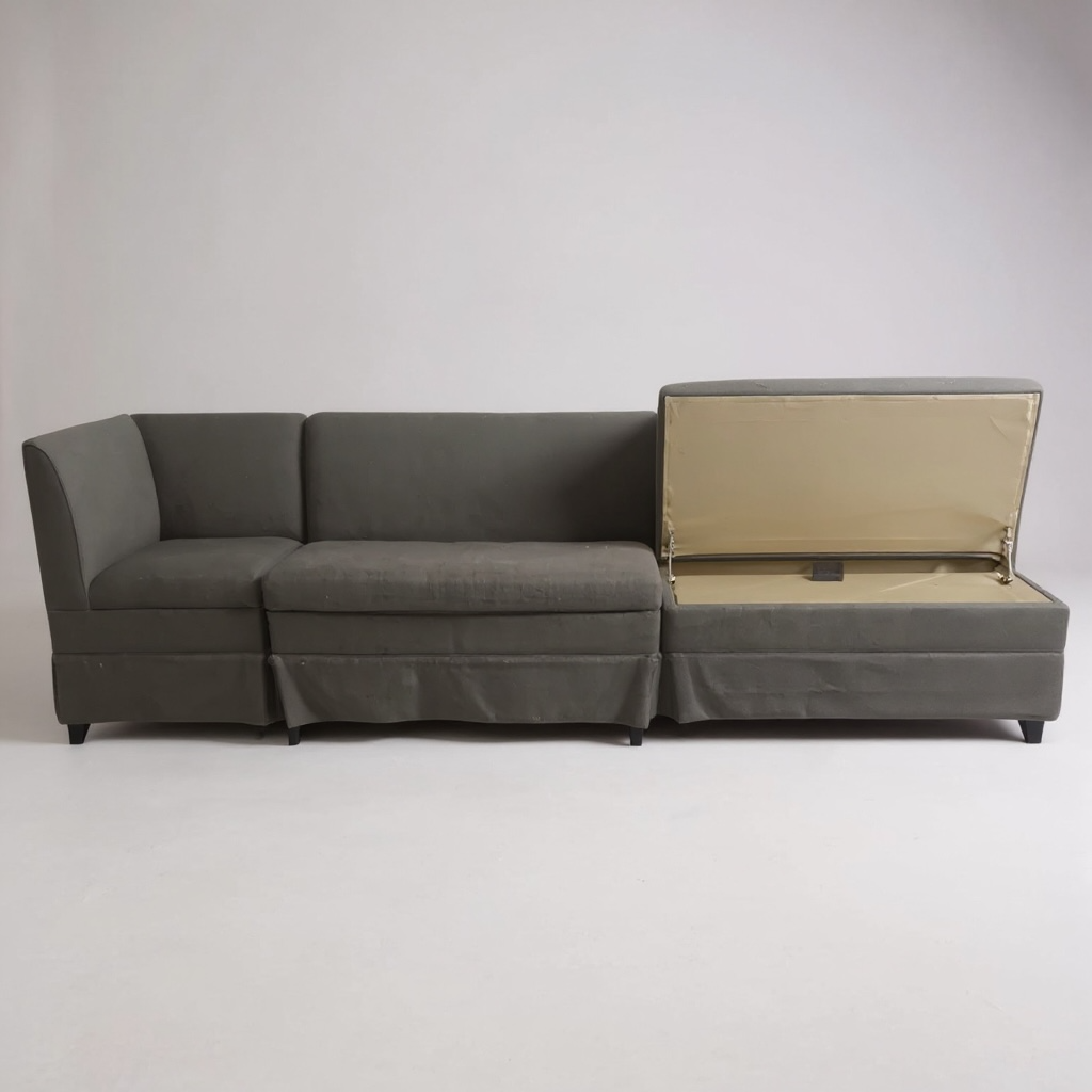 Gray Sectional sleek modern