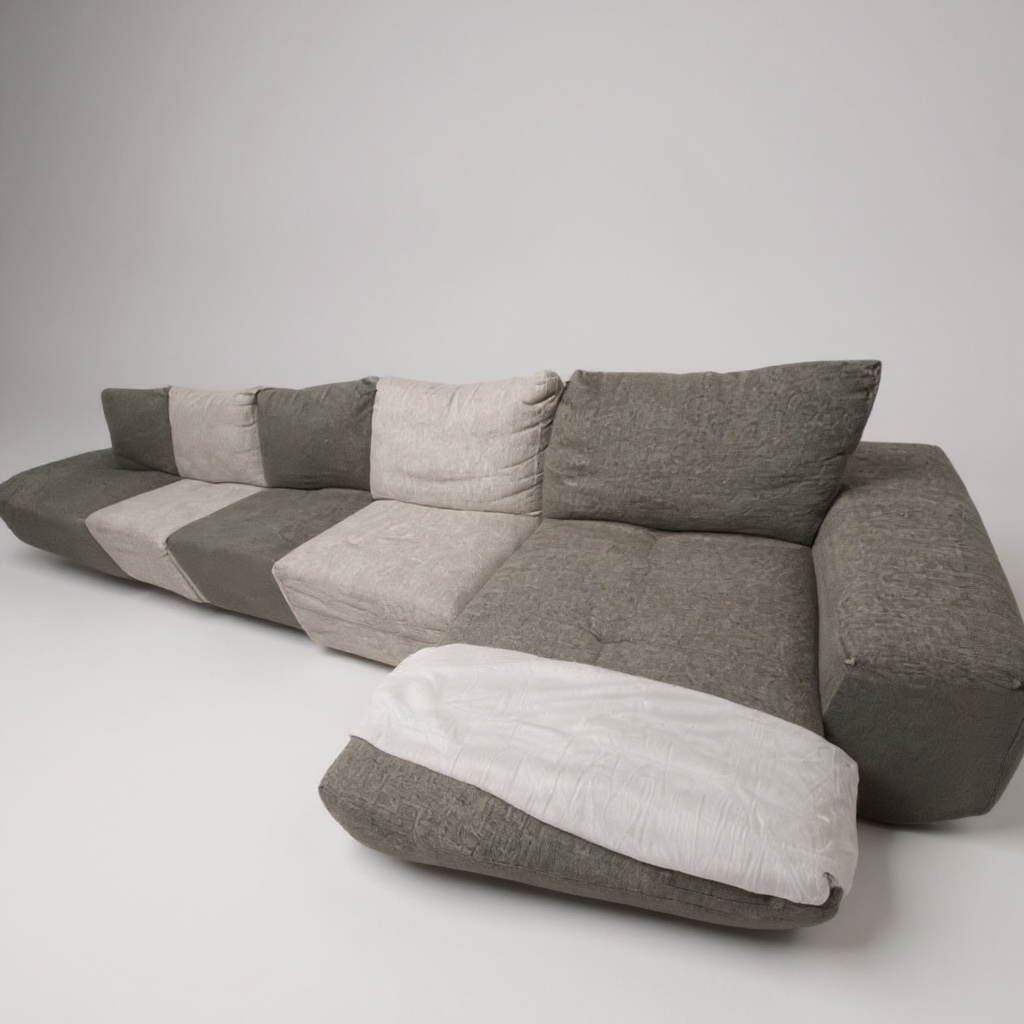 Grey sectional two tone