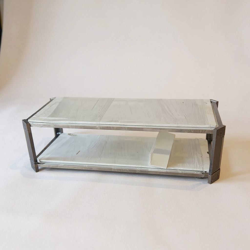 Marble-Top Coffee Table with Metal Frame
