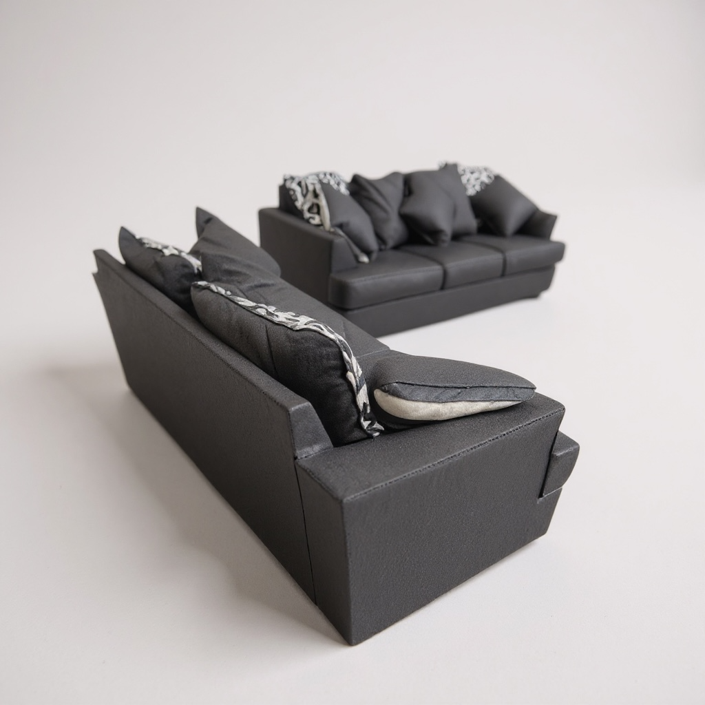 Grey Sofa & loveseat W/Throw pillows