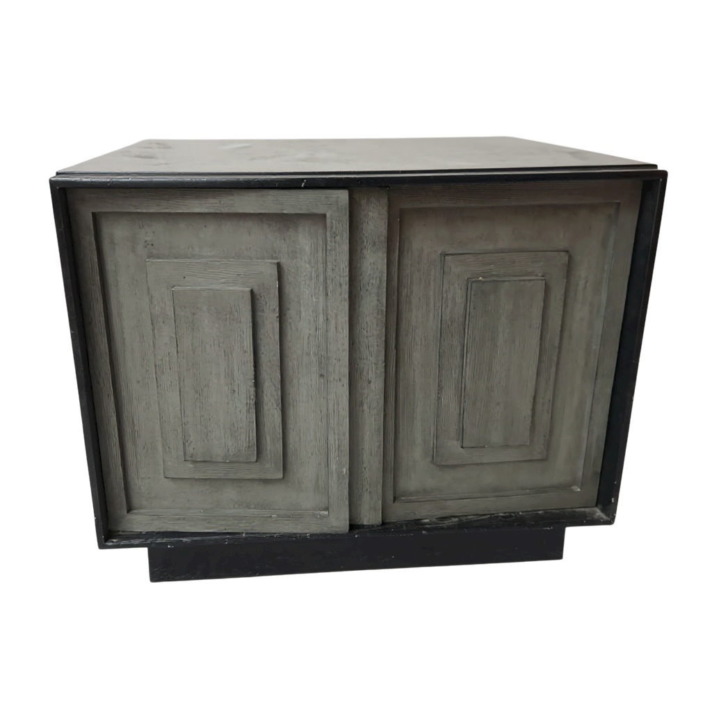 Minimalist Black Cabinet-Style End Table