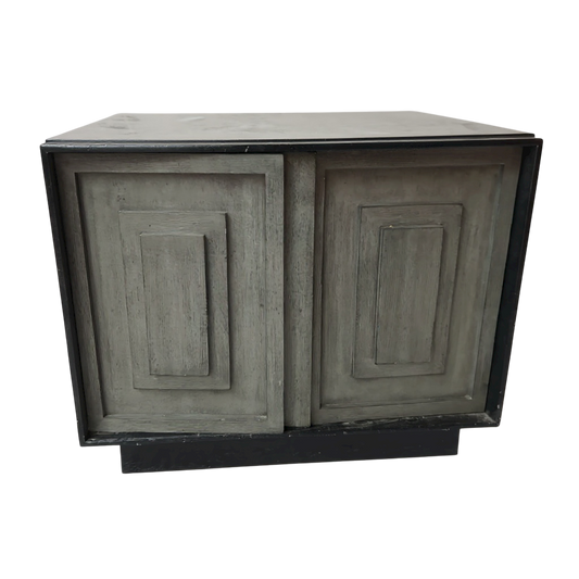 Minimalist Black Cabinet-Style End Table