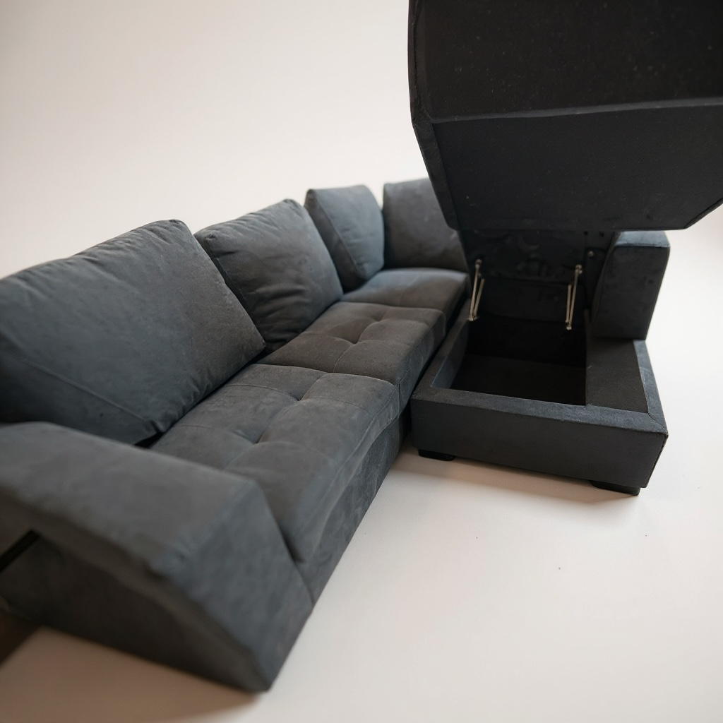 Blue sectional Bed W/Storage