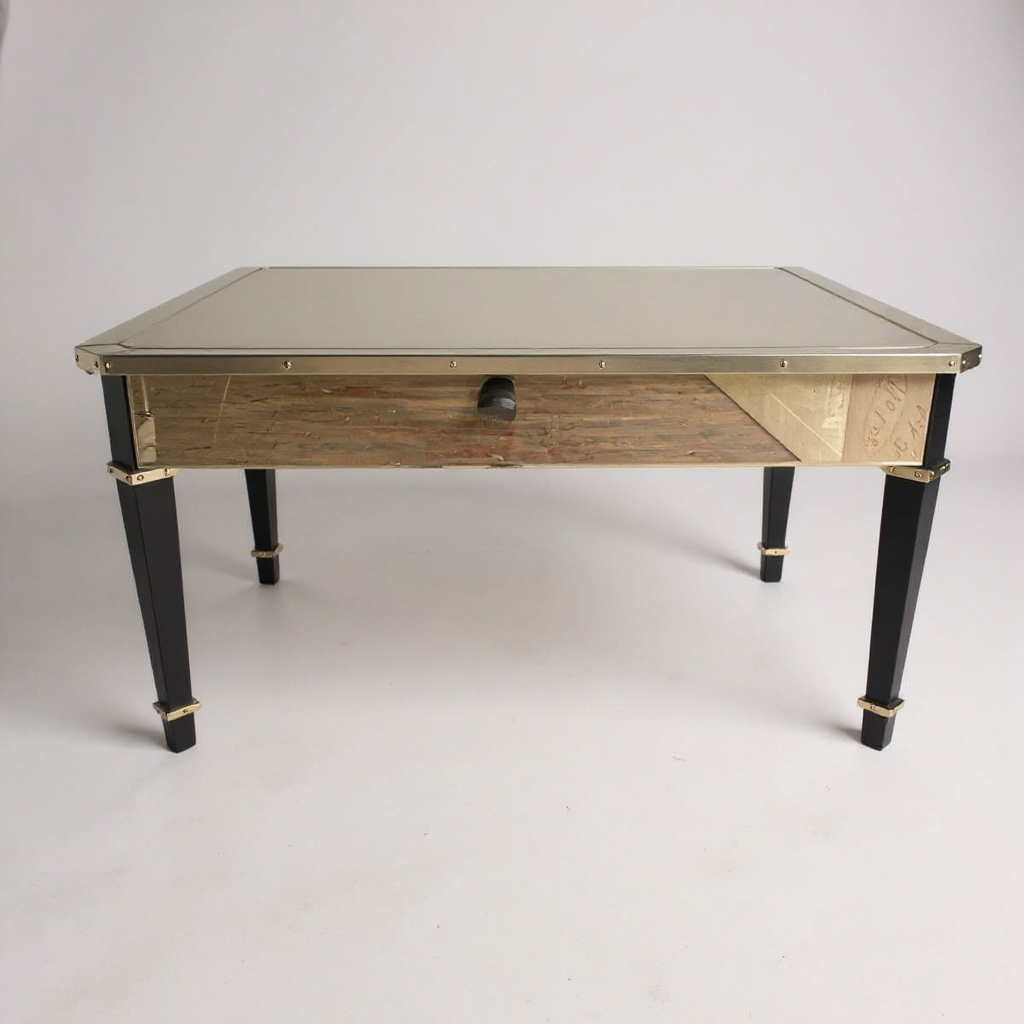 Hollywood Regency Mirrored Coffee Table