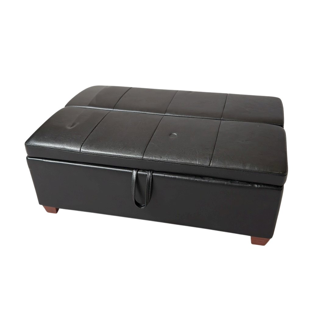 Leather &  Sleeper ottoman