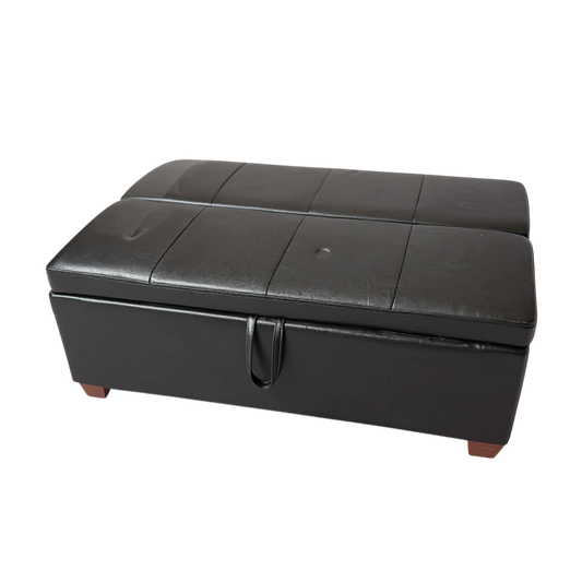 Leather &  Sleeper ottoman