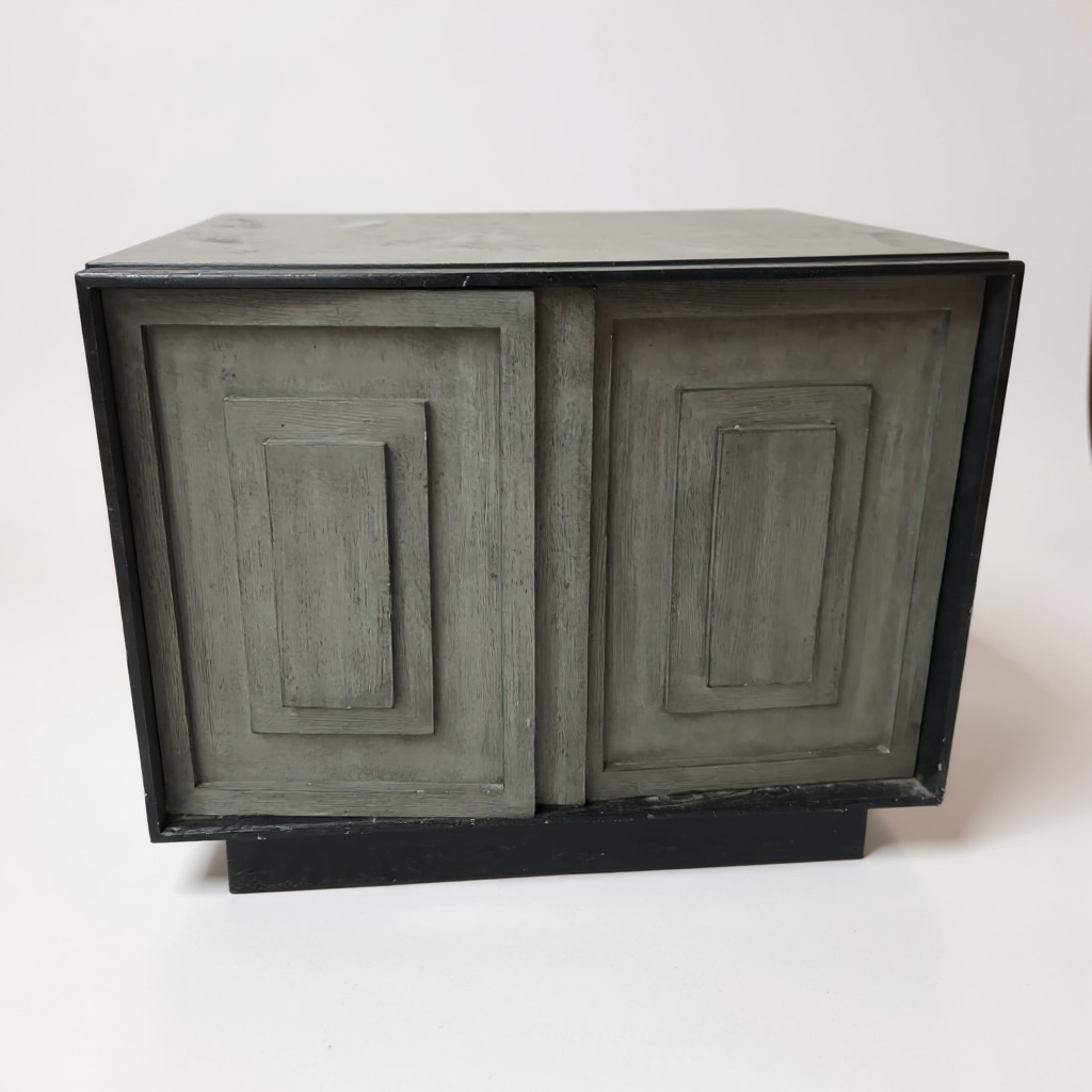 Minimalist Black Cabinet-Style End Table