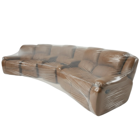 Brown Modular Microfiber sectional