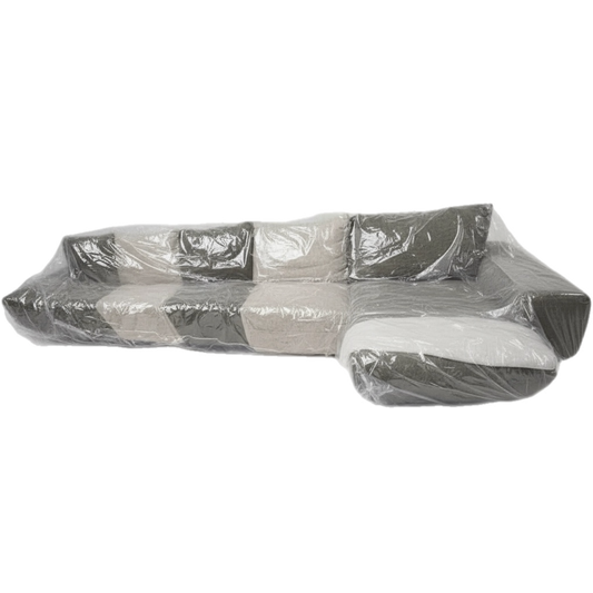 Grey sectional two tone