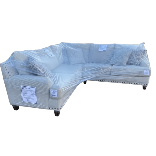 Grey Studded Sectional