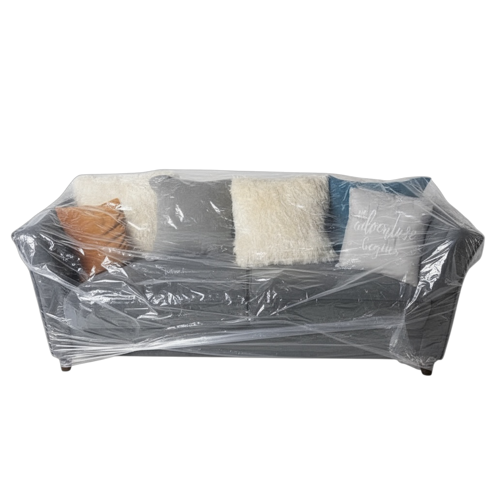 Suede loveseat W/Throw pillows