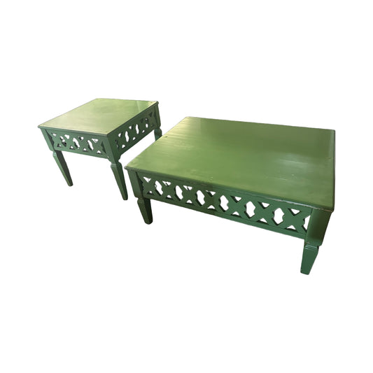 Green coffee table W/ End table